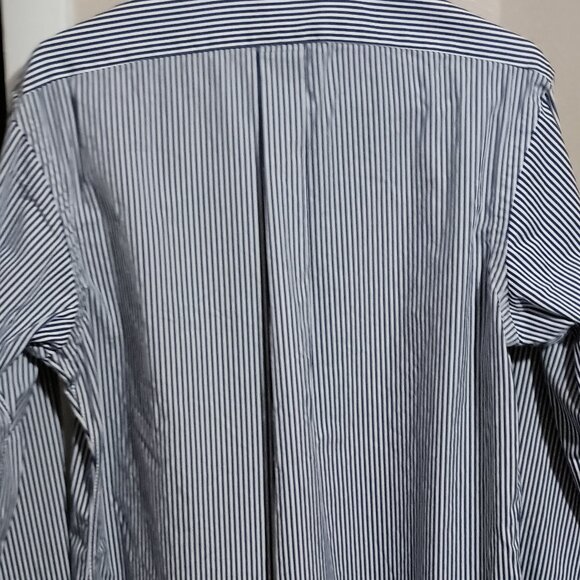 Ralph Lauren Custom Fit Mens Long Sleeve Button Down Shirt Size L Blue/White - Picture 12 of 12